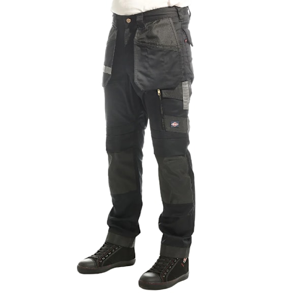 Lee Cooper Stretch Cargo Byxor med Knäskydd för Herr 42R Svart Black 42R