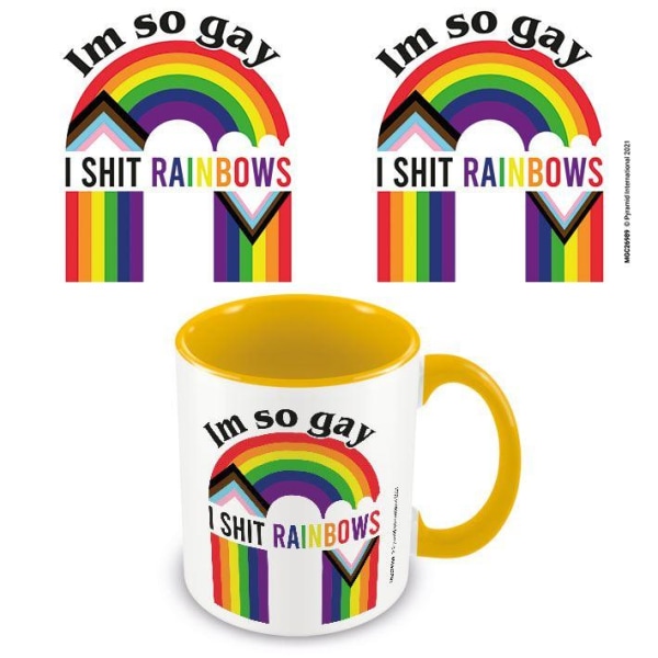 Pyramid International I´m So Gay I Shit Rainbows Mug One Size Y Yellow/Multicoloured One Size