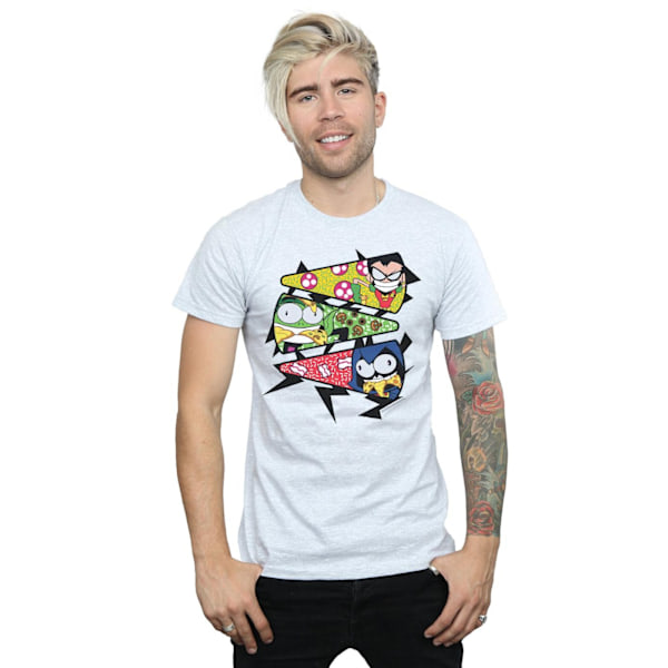 DC Comics herr Teen Titans Go Pizza Slice T-shirt M Sports Grey Sports Grey M