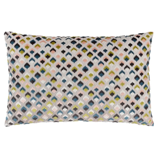 Paoletti Lexington Jacquard Sammetskuddeöverdrag 40cm x 60cm Sm Smoke/Rose 40cm x 60cm