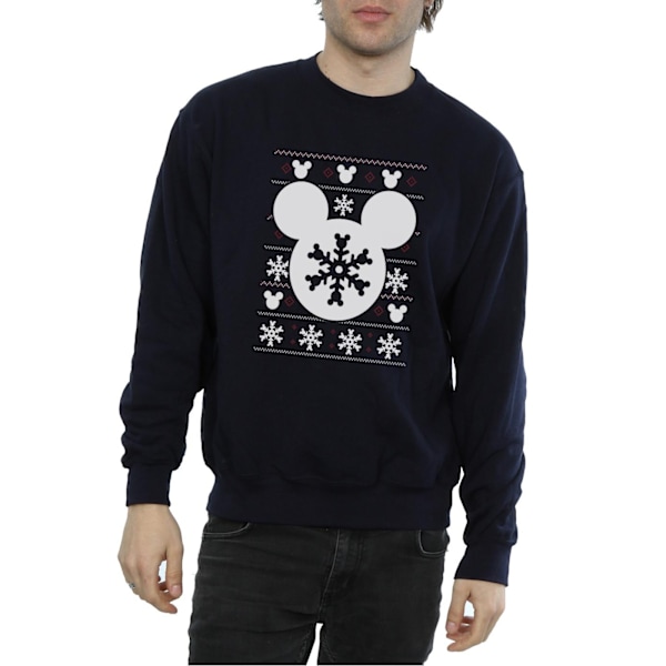 Disney Herr Mickey Mouse Jul Silhouette Sweatshirt L Deep Deep Navy L