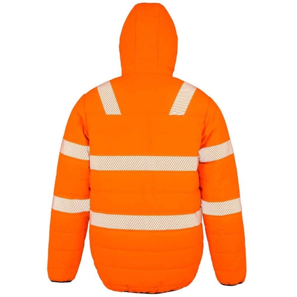 Resultat Äkta återvunnen unisex vuxen Ripstop Safety Jacket 4XL Fluorescent Orange 4XL