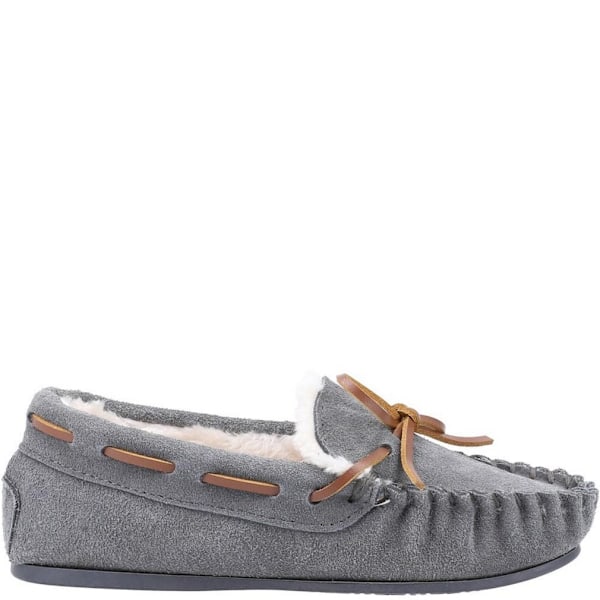 Hush Puppies Childrens/Kids Addison Suede Slippers 2 UK Grå Grey 2 UK