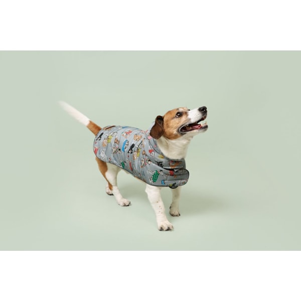 Cath Kidston Hundregnjacka med Fleece Inner och Läder Label X Multicoloured XS