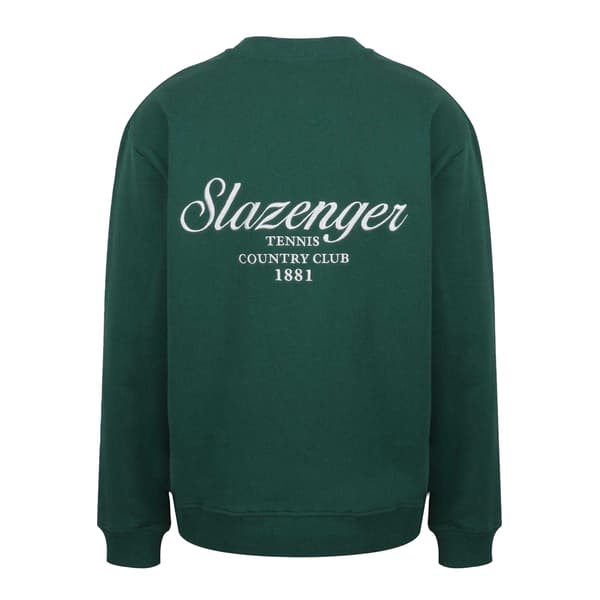 Slazenger Herr Sweatshirt med broderad logotyp S Grön Green S