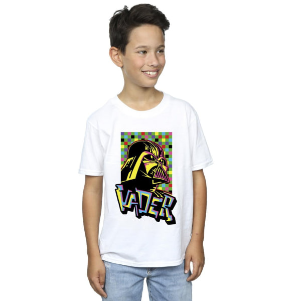 Star Wars Boys Vader Graffiti Pop Art T-shirt 9-11 år Vit White 9-11 Years