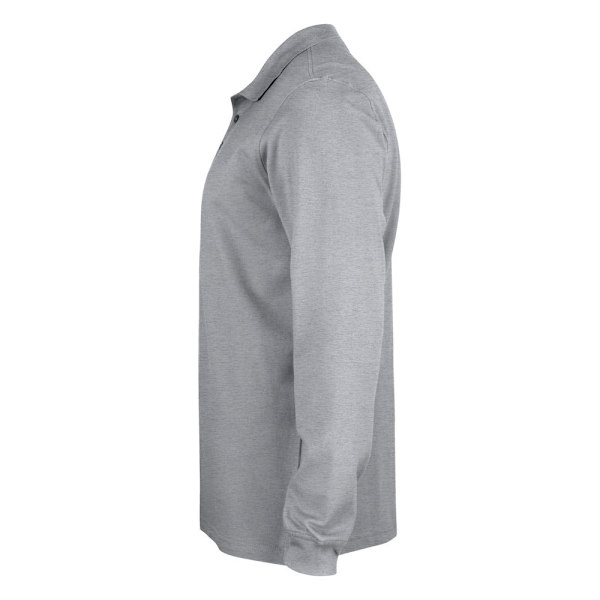 Clique Classic Lincoln Melange Långärmad Poloskjorta 5XL Grey 5XL