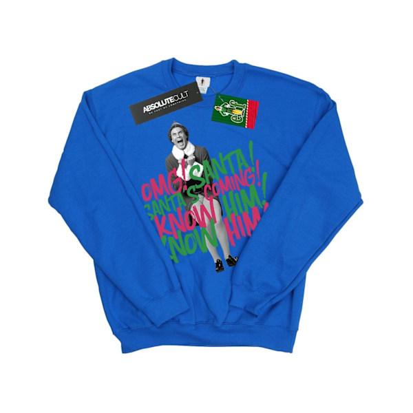 Elf Girls Santa´s Coming Sweatshirt 9-11 år Kunglig Blå Royal Blue 9-11 Years