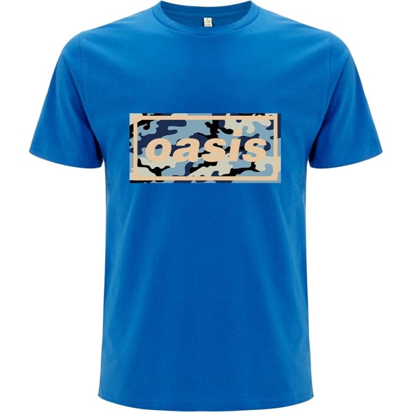 Oasis Unisex Vuxen Camo Logotyp T-shirt M Blå Blue M