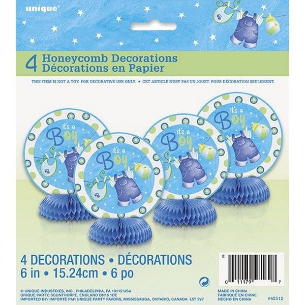 Unik Party Its A Boy Honeycomb Baby Shower Dekoration (Pack o Blue/Green One Size