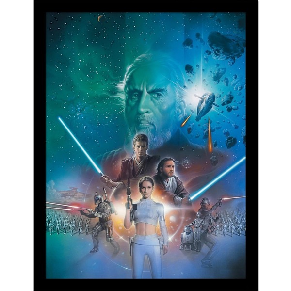 Star Wars Episode II Art Inramad Poster 40cm x 30cm Flerfärgad Multicoloured 40cm x 30cm