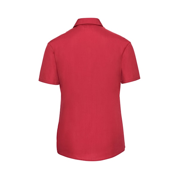 Russell Collection Dam/Damer Poplin Easy-Care Skjorta XS Klassisk Röd Classic Red XS