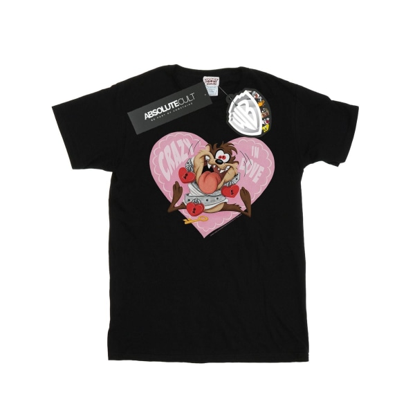 Looney Tunes Girls Taz Valentine´s Day Crazy In Love Bomull T-S Black 9-11 Years
