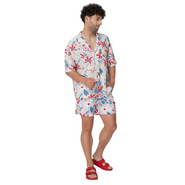 Hugo Herrskjorta Blommig Relaxed Fit S Vit White S