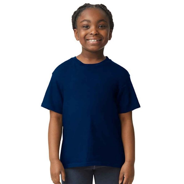 Gildan Barn/Kids Bomulls T-shirt, Lättviktig, 5-6 År, Marinblå Navy 5-6 Years