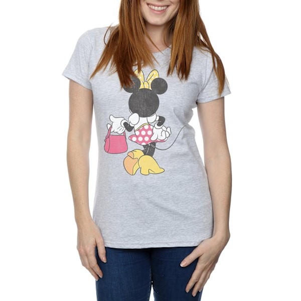 Disney Dam/Kvinnor Minnie Mouse Bak Pose Bomull T-Shirt S Sp Sports Grey S