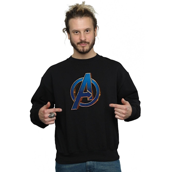 Marvel Mens Avengers Endgame Heroic Logo Sweatshirt 5XL Svart Black 5XL