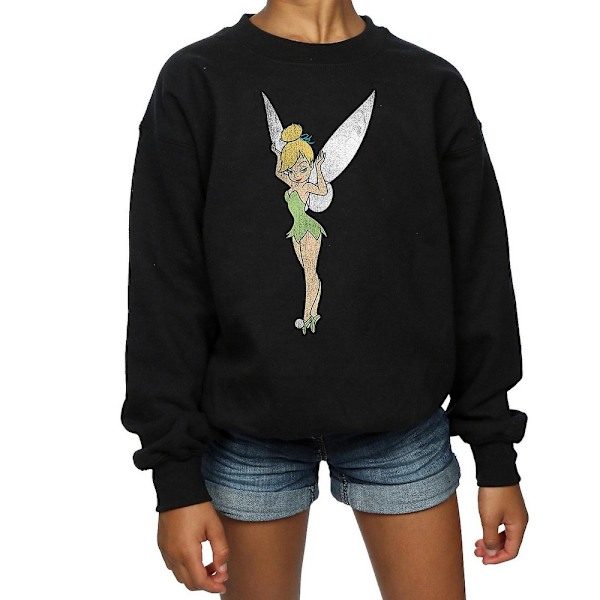 Peter Pan Flickor Klassisk Tinkerbell Sweatshirt 9-11 År Svart Black 9-11 Years