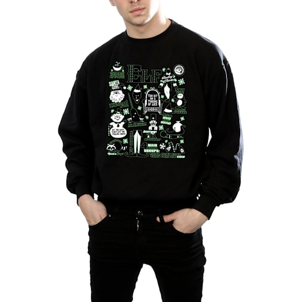 Elf Herr Infografisk Poster Sweatshirt S Svart Black S