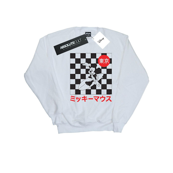 Disney Herr Mickey Mouse Surfing Sweatshirt S Vit White S