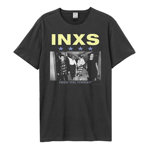 Amplified Unisex Vuxen Need You Tonight INXS T-Shirt XL Charcoa Charcoal XL