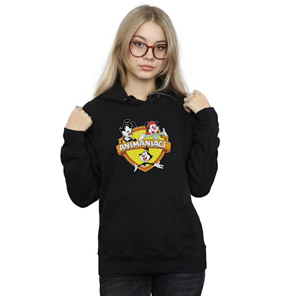 Animaniacs Dam/Kvinnor Logotyp Crest Hoodie M Svart Black M