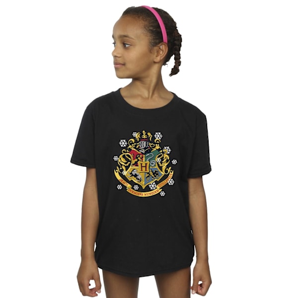 Harry Potter flickor julvapen bomull T-shirt 5-6 år Bla Black 5-6 Years