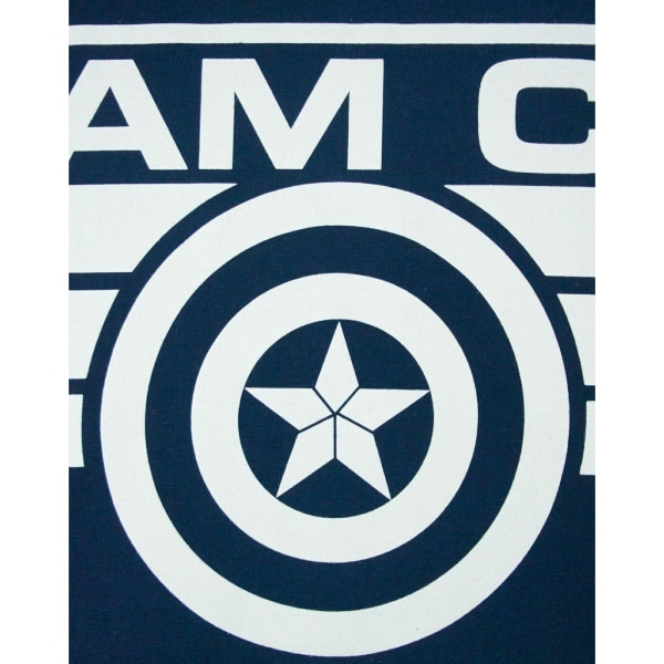 Captain America Civil War T-shirt för flickor Team Cap 5-6 år Blå Blue 5-6 Years