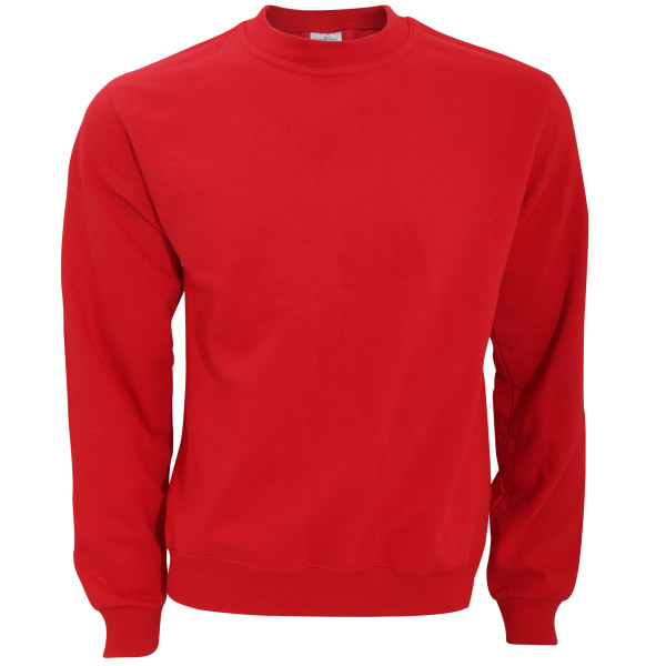 B&C Herr Crew Neck Sweatshirt Top M Röd Red M