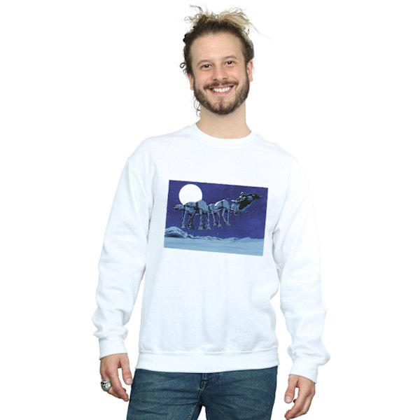 Star Wars Herr Jul AT-AT Släde Sweatshirt M Vit White M