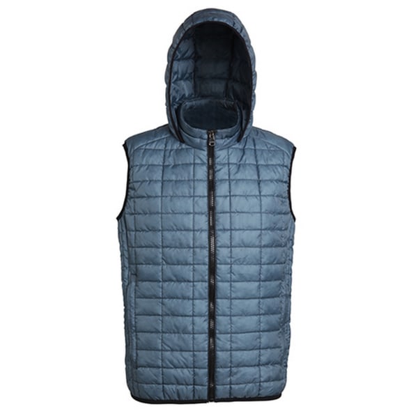 2786 Herr Honeycomb Zip Up Hooded Gilet/Bodywarmer S stål Steel S