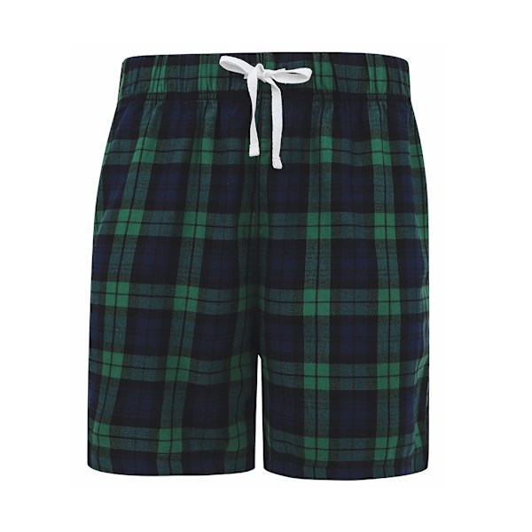 SF Herr Tartan Lounge Shorts M Marinblå/Grön Navy/Green M