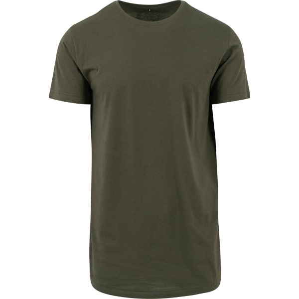 Bygg ditt varumärke Herrformad lång, kortärmad T-shirt XL oliv Olive XL