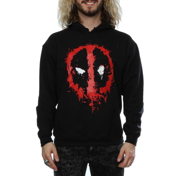 Deadpool Herr Splat Face Bomullshuvtröja S Svart Black S
