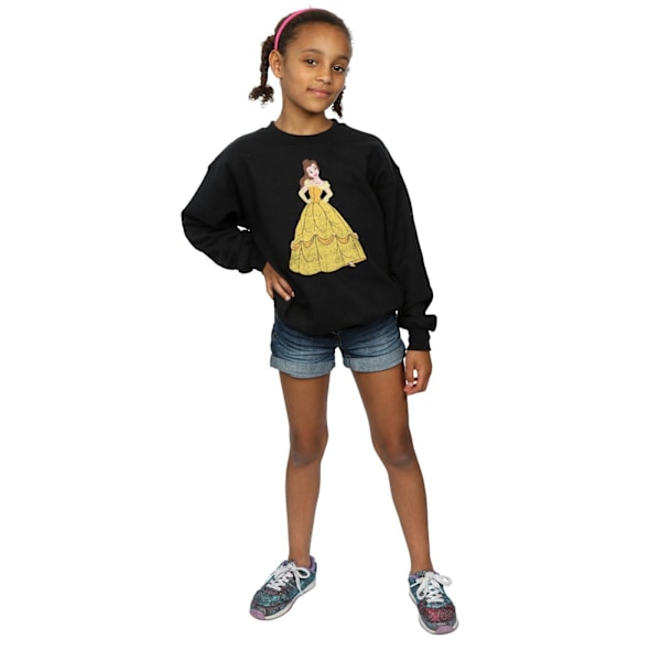 Disney Princess Girls Classic Belle Sweatshirt 9-11 år Svart Black 9-11 Years