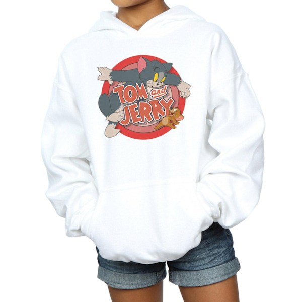 Tom And Jerry Girls Classic Catch Hoodie 12-13 år Vit White 12-13 Years