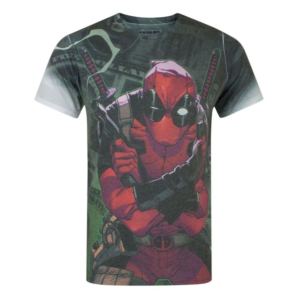 Deadpool Mens Cash Sublimation T-shirt S Vit White S