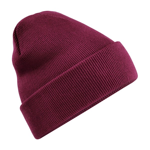 Beechfield Återvunnen Cuffed Beanie En Storlek Bourgogne Burgundy One Size