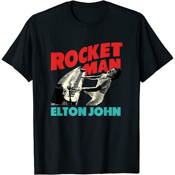 Elton John Unisex Vuxen Rocketman T-shirt S Svart Black S