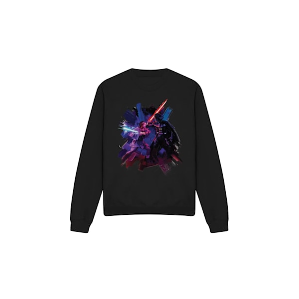 Star Wars Unisex Vuxen Obi Wan Kenobi Vader Målad Sweatshirt Black XL