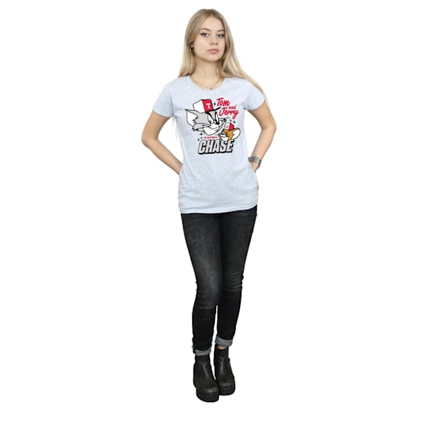 Tom och Jerry Dam/Dam Cat & Mouse Chase T-Shirt S Sports Sports Grey S