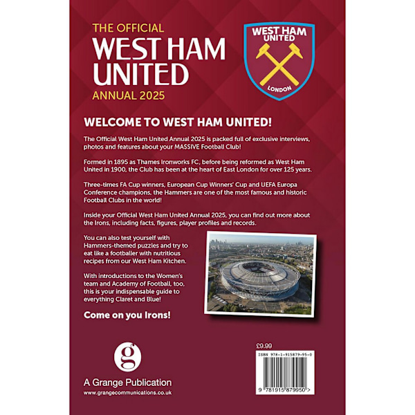 West Ham United FC 2025 Årskalender One Size Maroon/Multifärgad Maroon/Multicoloured One Size