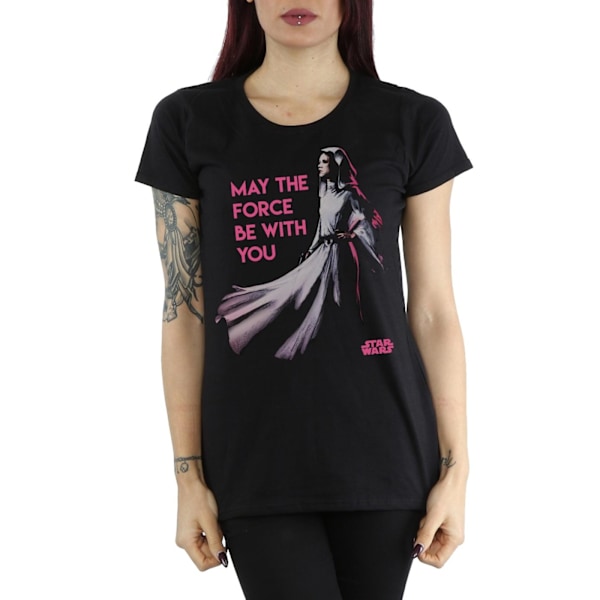 Star Wars Dam/Damer Princess Leia Force Bomull T-shirt S Svart Black S
