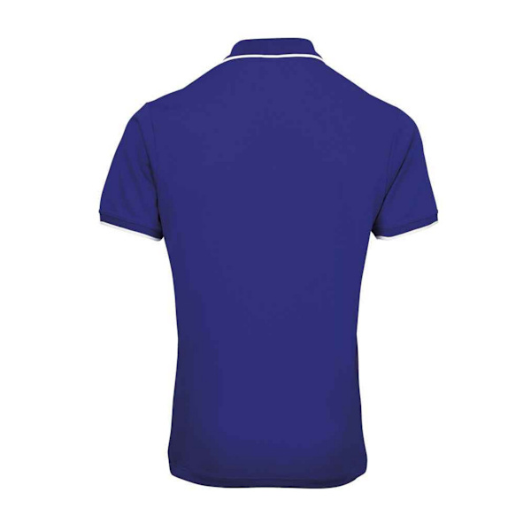 Premier Mens Coolchecker Contrast Pique Polo Shirt L Royal Blue Royal Blue/White L