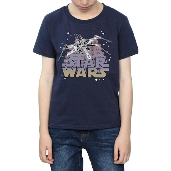 Star Wars Boys X-Wing Starfighter T-shirt 9-11 år Marinblå Navy Blue 9-11 Years