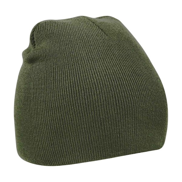 Beechfield Enkelt Basisk Stickad Vintermössa Storlek One Size Oliv Olive Green One Size