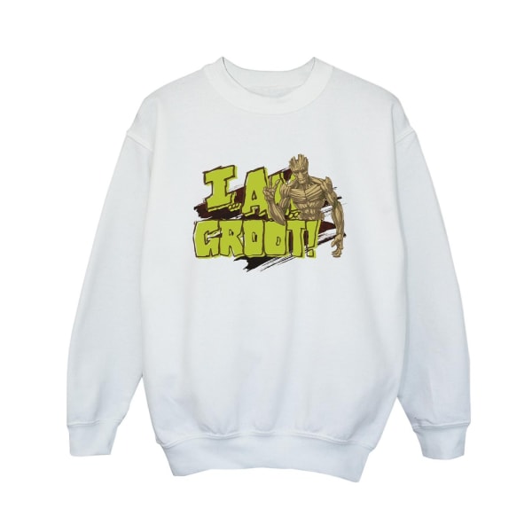 Guardians Of The Galaxy Boys I Am Groot Sweatshirt 9-11 Years W White 9-11 Years