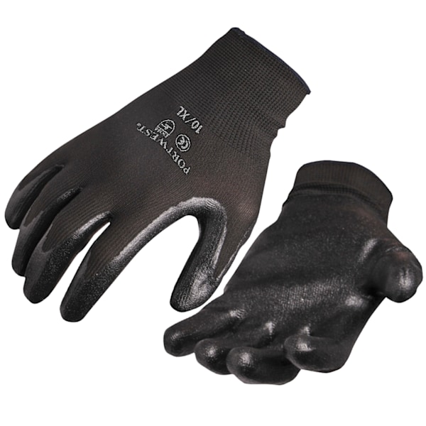 Portwest Dexti Grip-handskar (A320) / Säkerhetskläder / Arbetskläder (2-pack) Black M