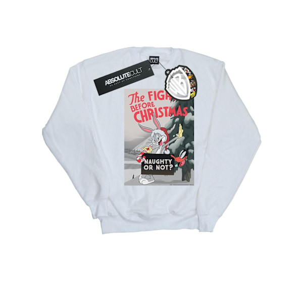 Looney Tunes Dam/Damer The Fight Before Christmas Sweatshirt White L