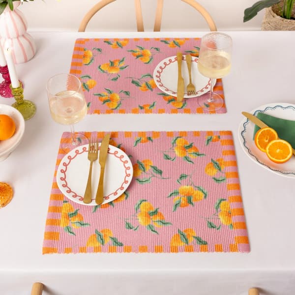 Furn Oranges Placemat (4-pack) One Size Rosa Pink One Size